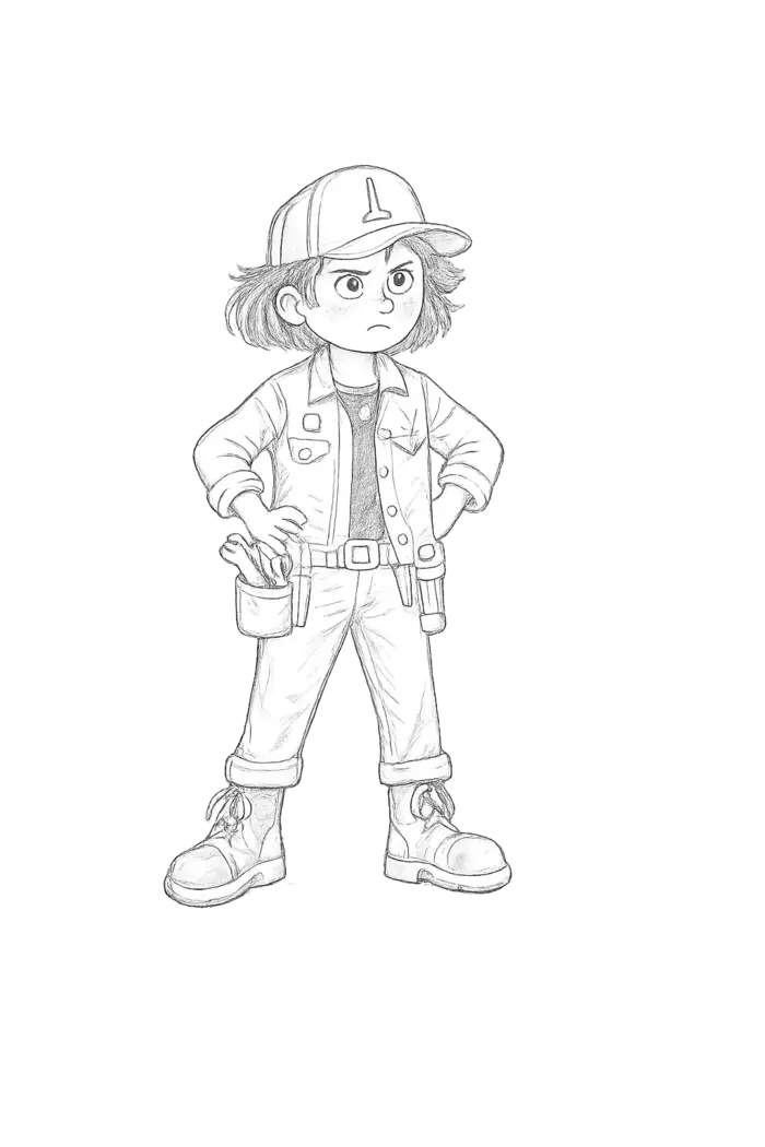 Pencil illustration of Dot